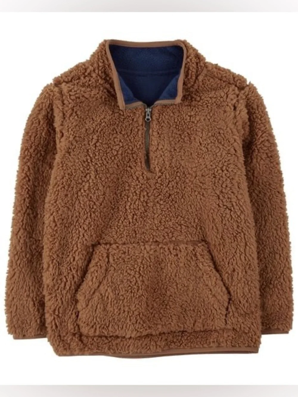 Lot of (2) Carter’s Boy’s Kid Quarter Zip Sherpa Pullover. Size 10/10A.
